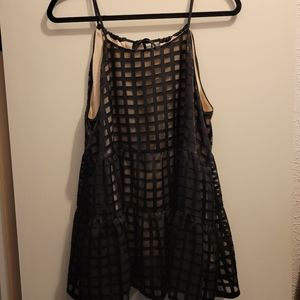 Anthropologie black baby doll tank size large